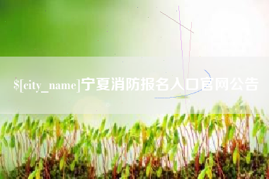 嘉兴宁夏消防报名入口官网公告