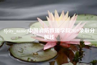 嘉兴中国消防救援学院2019录取分数线