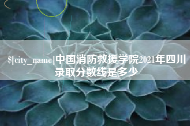 嘉兴中国消防救援学院2021年四川录取分数线是多少