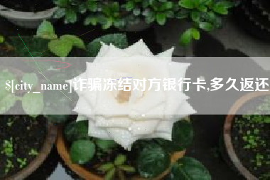 嘉兴诈骗冻结对方银行卡,多久返还