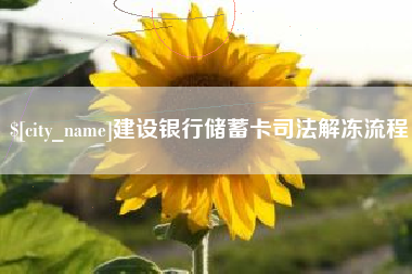 嘉兴建设银行储蓄卡司法解冻流程