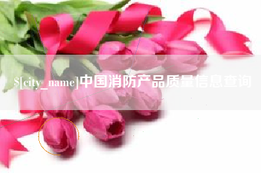嘉兴中国消防产品质量信息查询