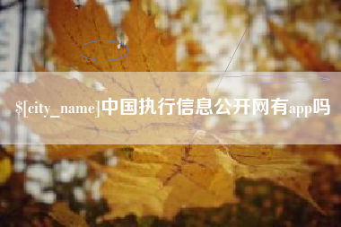 嘉兴中国执行信息公开网有app吗