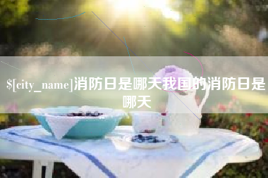 嘉兴消防日是哪天我国的消防日是哪天