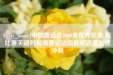 嘉兴中国奥运会5000米世界纪录-在比赛关键时刻需要运动员能够迅速加速冲刺