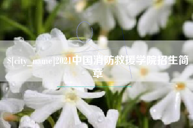 嘉兴2021中国消防救援学院招生简章