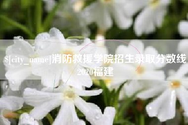 嘉兴消防救援学院招生录取分数线2020福建