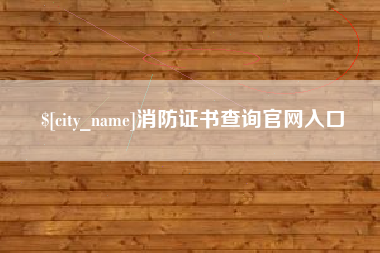 嘉兴消防证书查询官网入口