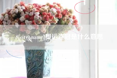 嘉兴奥运连冠是什么意思